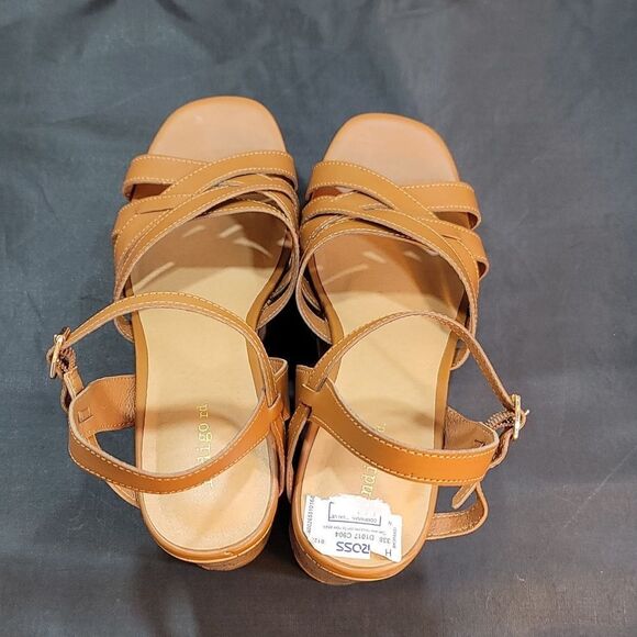 BRAND NEW INDIGO OPEN-TOE BLOCK HEEL SANDAL - Picture 7 of 16